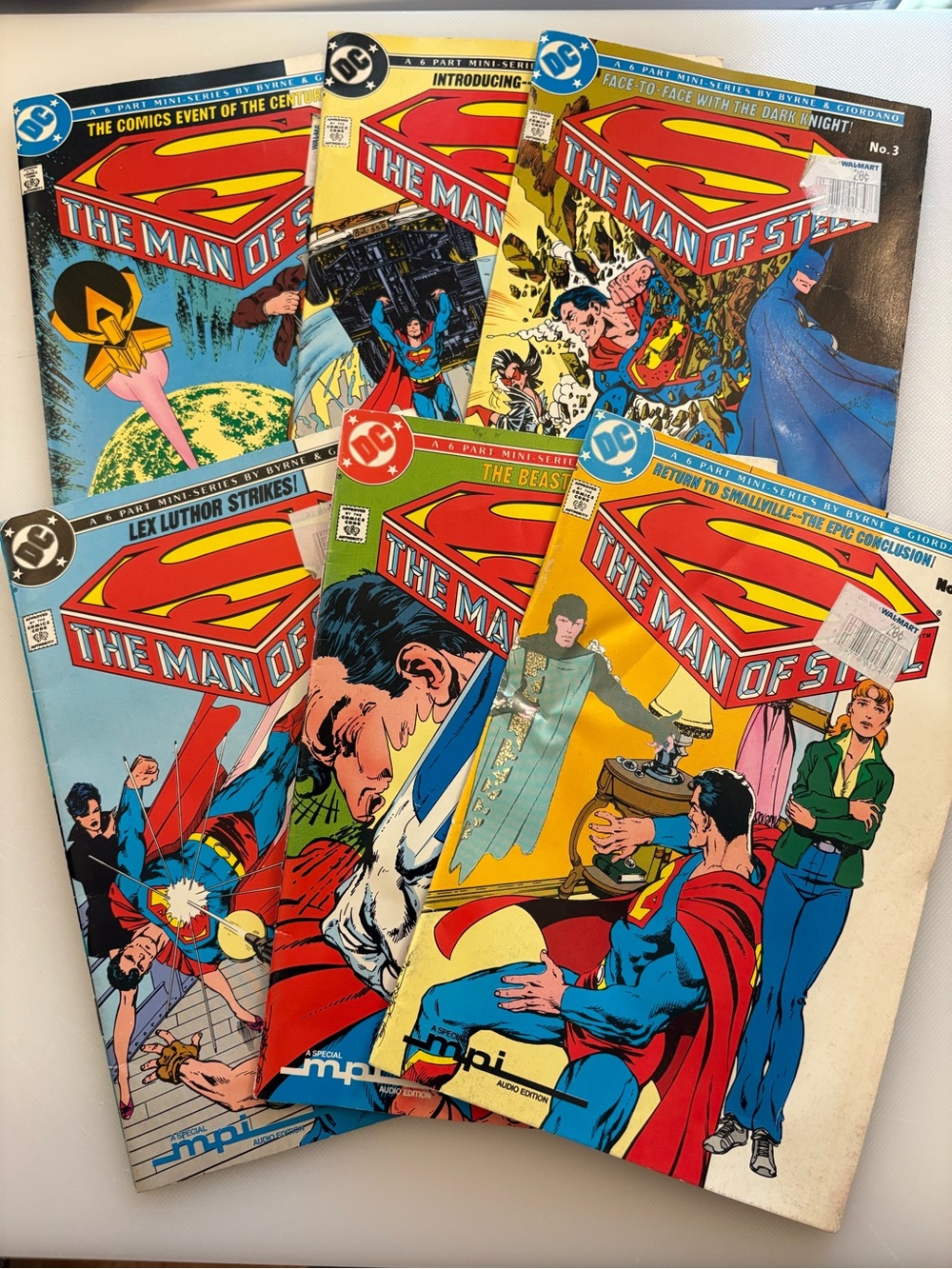 1986 Vintage DC Superman The Man of Steel Comic Complete Set Books 1-6